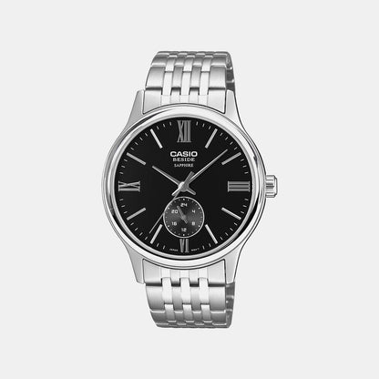 Enticer Men Quartz Black Dial Analog Stainless Steel Watch A2535
