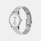 Men Quartz White Dial Analog Stainless Steel Watch A2536