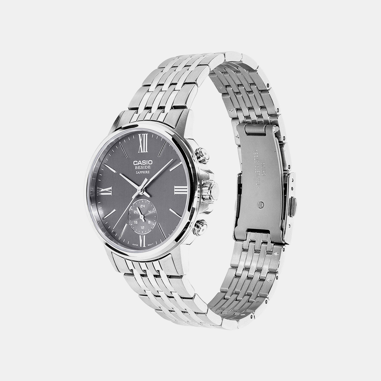 Enticer Men Quartz Grey Dial Analog Stainless Steel Watch A2537
