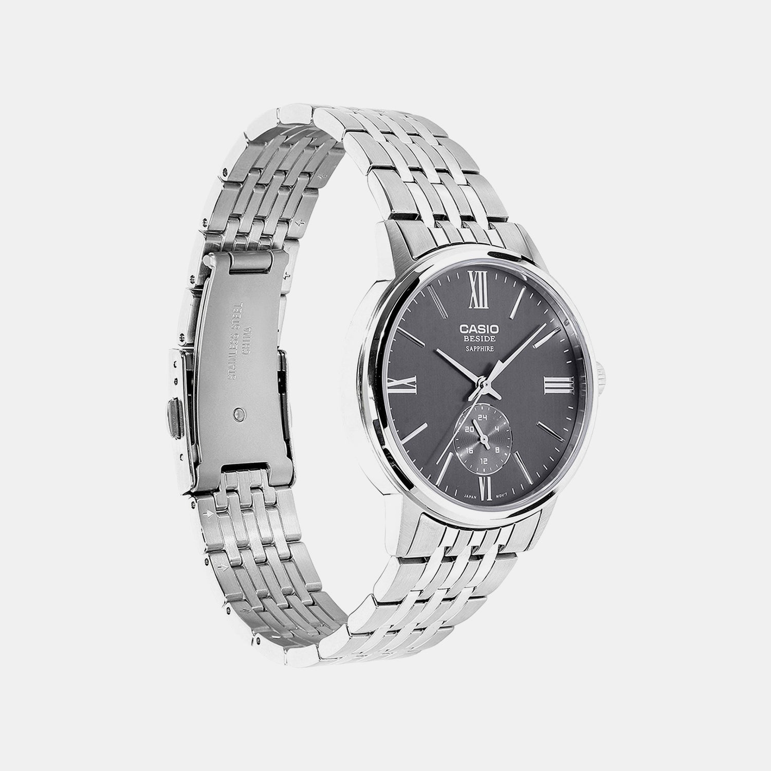 Enticer Men Quartz Grey Dial Analog Stainless Steel Watch A2537