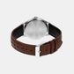 Men Quartz Cream Dial Analog Leather Watch A2539