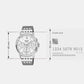 Men Quartz White Dial Chronograph Stainless Steel Watch A2542