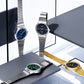 Unisex Quartz Blue Dial Analog Stainless Steel Watch A2551