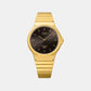 Unisex Quartz Black Dial Analog Stainless Steel Watch A2553
