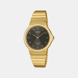 Unisex Quartz Black Dial Analog Stainless Steel Watch A2553