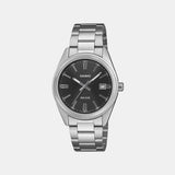 Unisex Quartz Black Dial Analog Stainless Steel Watch A2563
