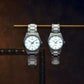 Unisex Quartz White Dial Analog Stainless Steel Watch A2567