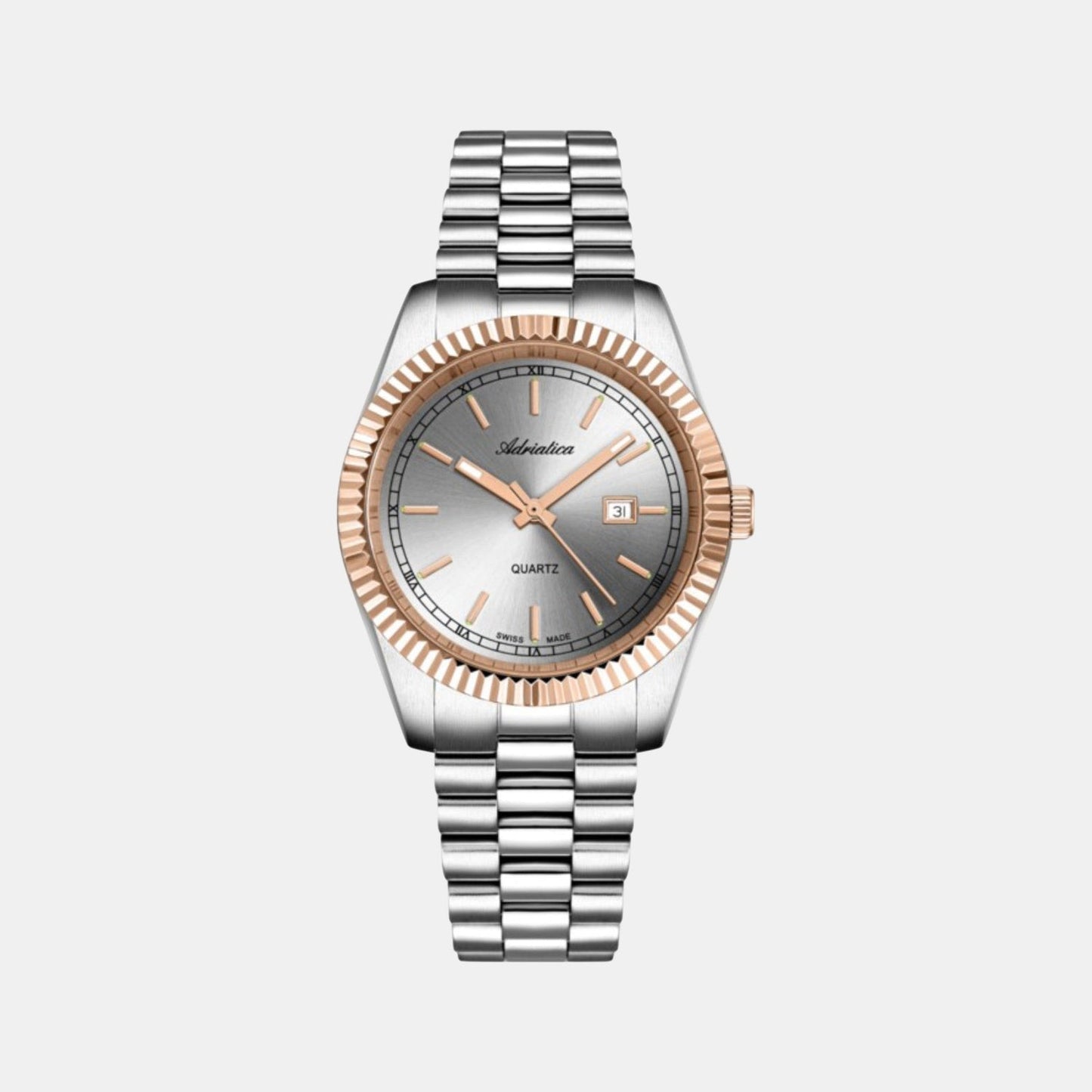 Women Quartz Grey Dial Analog Stainless Steel Watch A3090.R117QXL