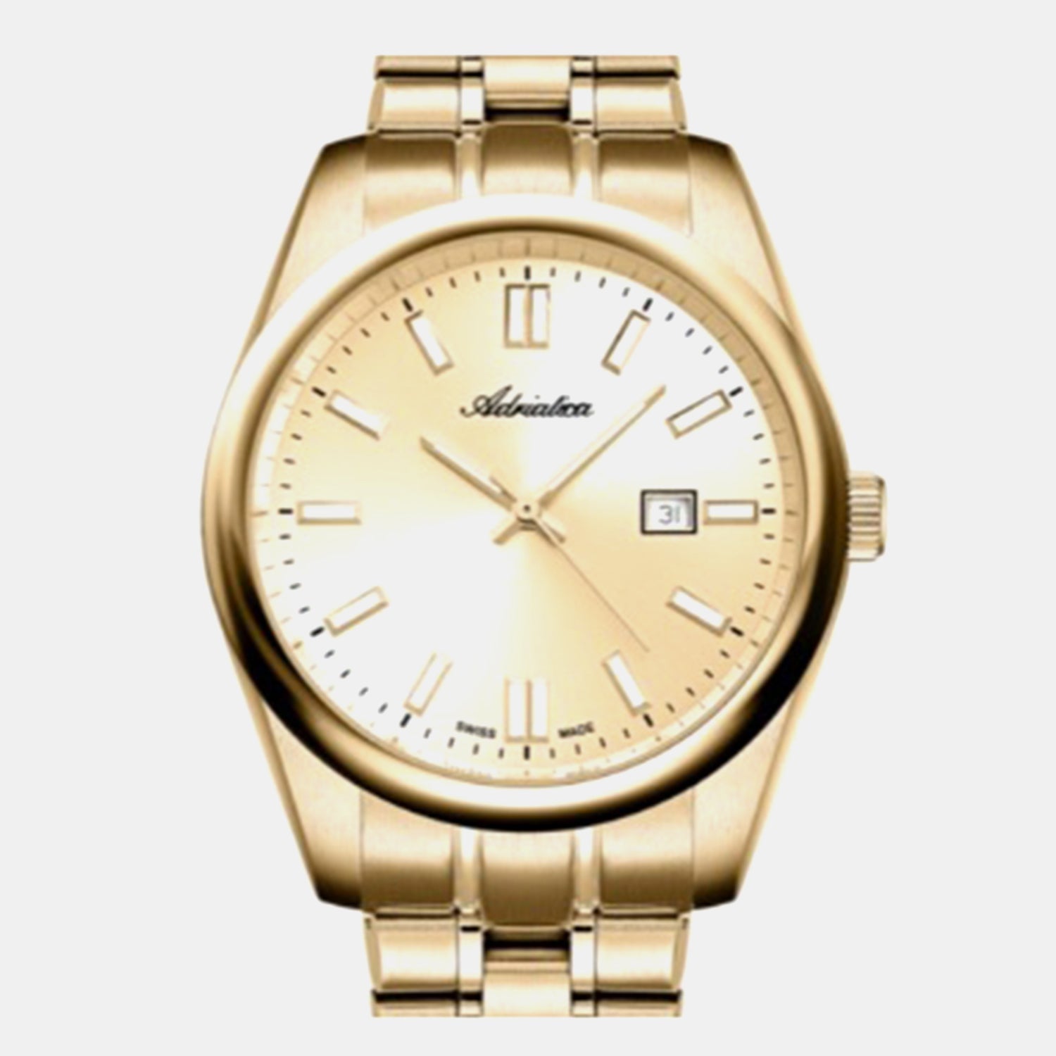 Pairs Women Quartz Champagne Dial Analog Stainless Steel Watch A3198.1111Q