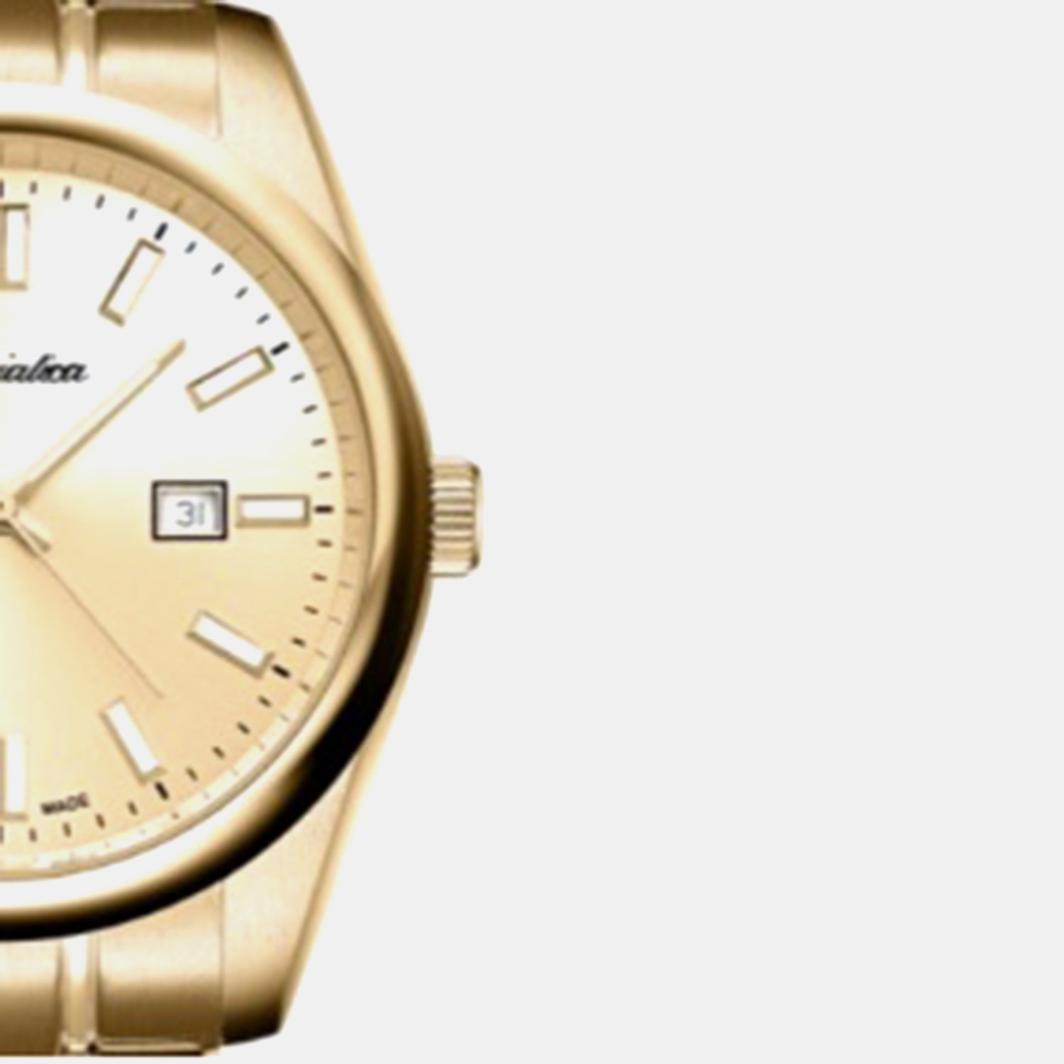 Pairs Women Quartz Champagne Dial Analog Stainless Steel Watch A3198.1111Q