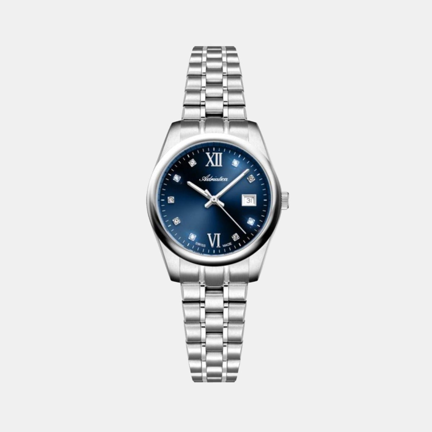 Essence Women Quartz Blue Dial Analog Stainless Steel Watch A3198.5185Q