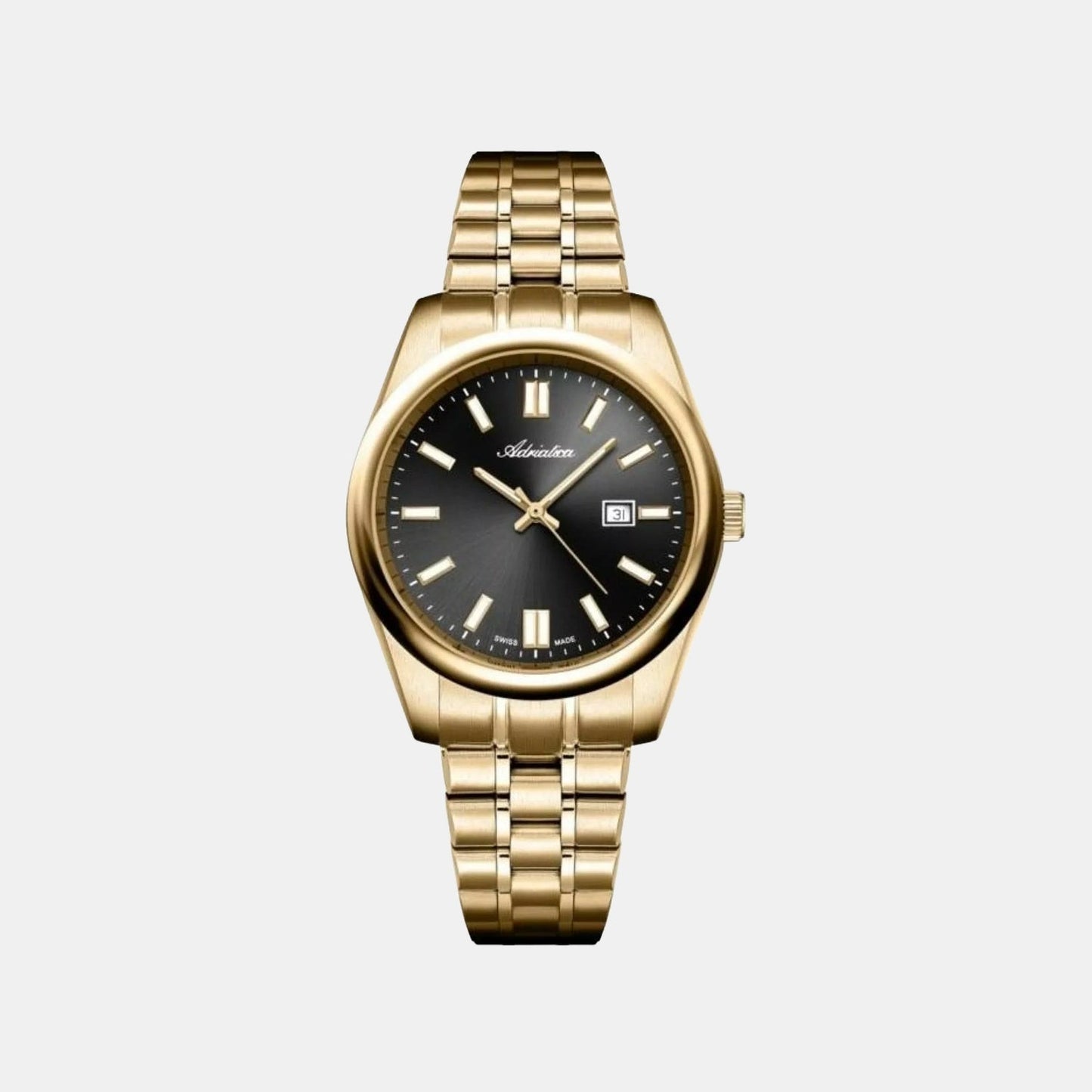 Pairs Women Quartz Black Dial Analog Stainless Steel Watch A3198.1116Q