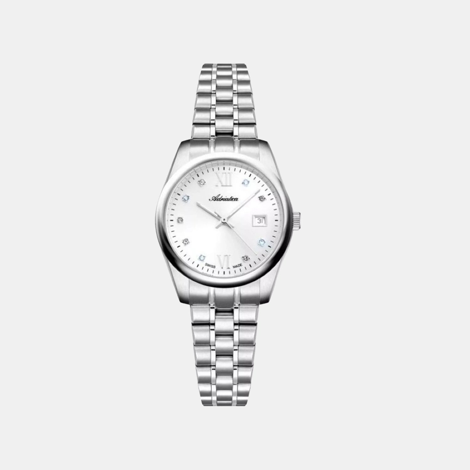 Essence Women Quartz Silver Dial Analog Stainless Steel Watch A3198.5183Q