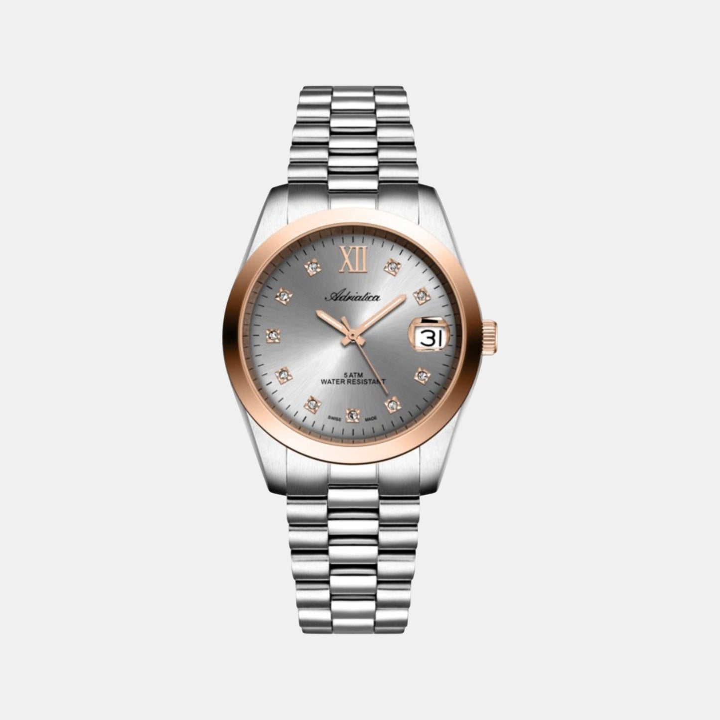 Women Quartz Grey Dial Analog Stainless Steel Watch A3199.R187Q