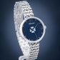 Essence Women Quartz Blue Dial Analog Stainless Steel Watch A3783.5175Q