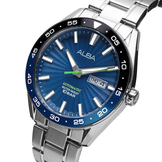 A3B003X1 Blue Patterned Dial Automatic Watch