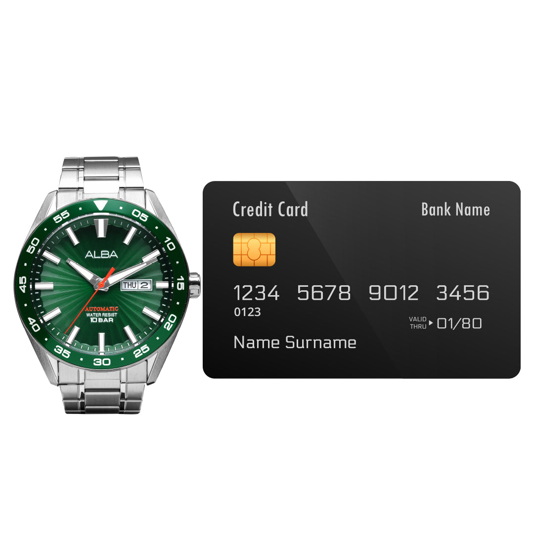 A3B007X1 Green Patterned Dial Automatic Watch