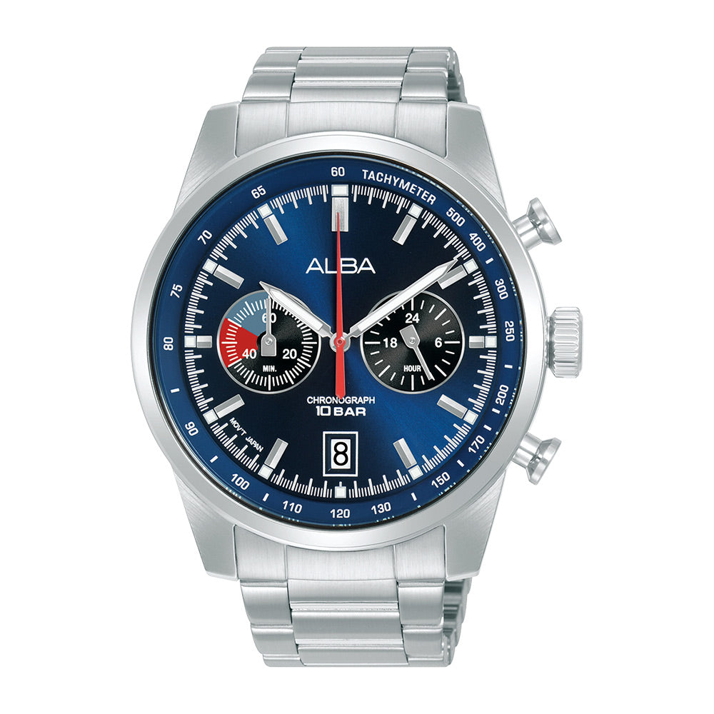 Alba A4B005X1 Navy Blue + Black Dial Chronograph
