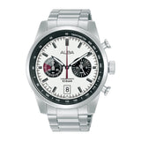 Alba A4B009X1 White + Black Dial Chronograph