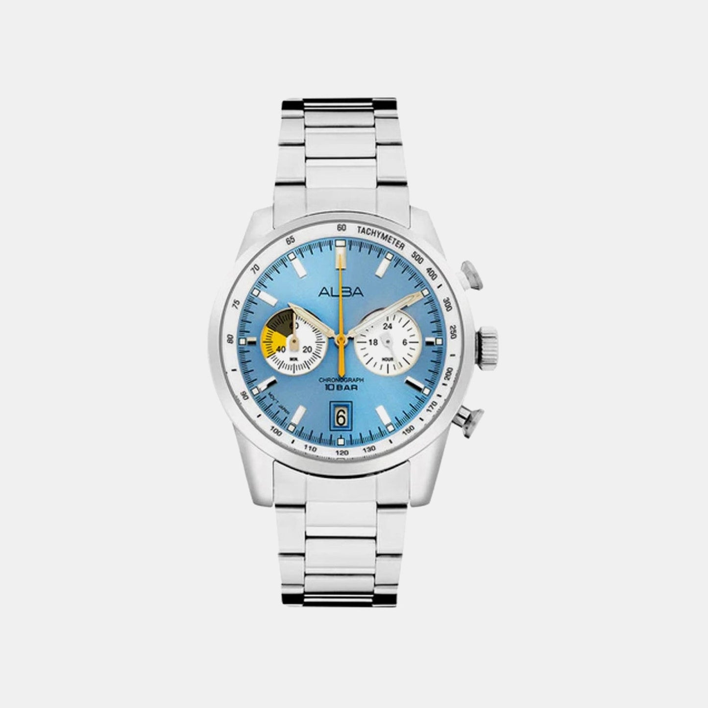 Signa Men Quartz Blue Dial Chronograph Stainless Steel Watch A4B011X1
