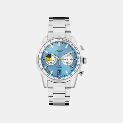 Signa Men Quartz Blue Dial Chronograph Stainless Steel Watch A4B011X1