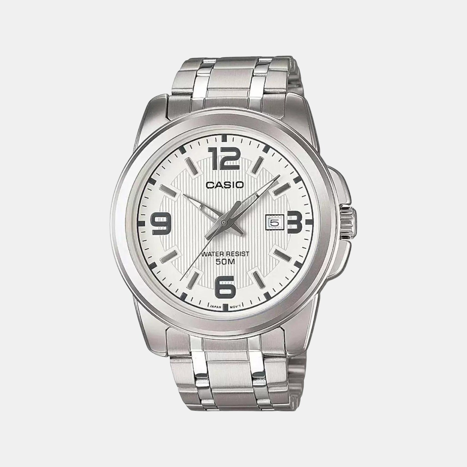 Enticer Men Quartz White Dial Analog Stainless Steel Watch A552 - Casio watch