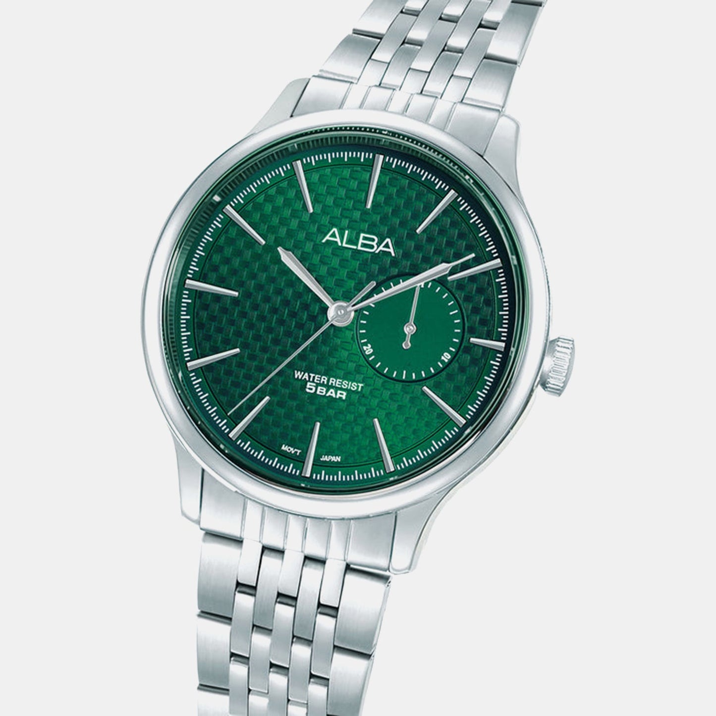 Prestige Men Quartz Green Dial Analog Stainless Steel Watch A5B001X1