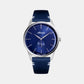 Men Quartz Blue Dial Analog Leather Watch A8264.5215Q