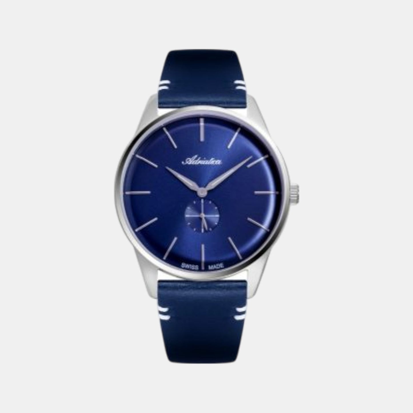 Men Quartz Blue Dial Analog Leather Watch A8264.5215Q