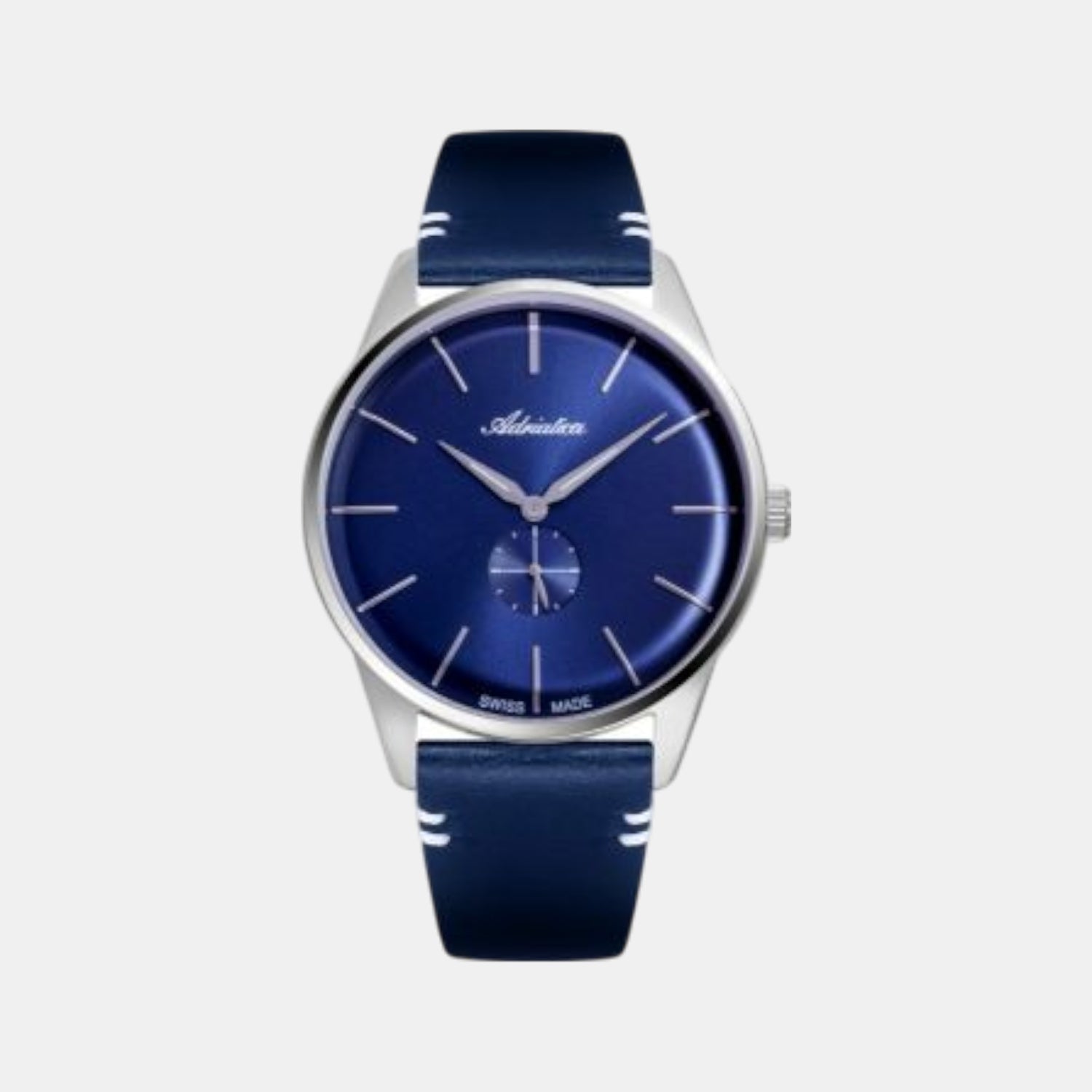Men Quartz Blue Dial Analog Leather Watch A8264.5215Q
