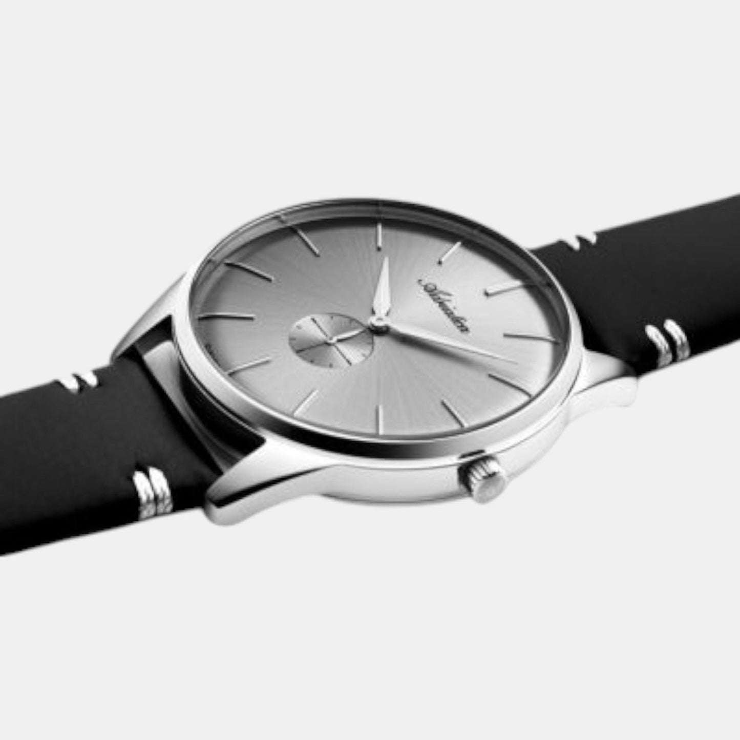 Men Quartz Grey Dial Analog Leather Watch A8264.5217Q