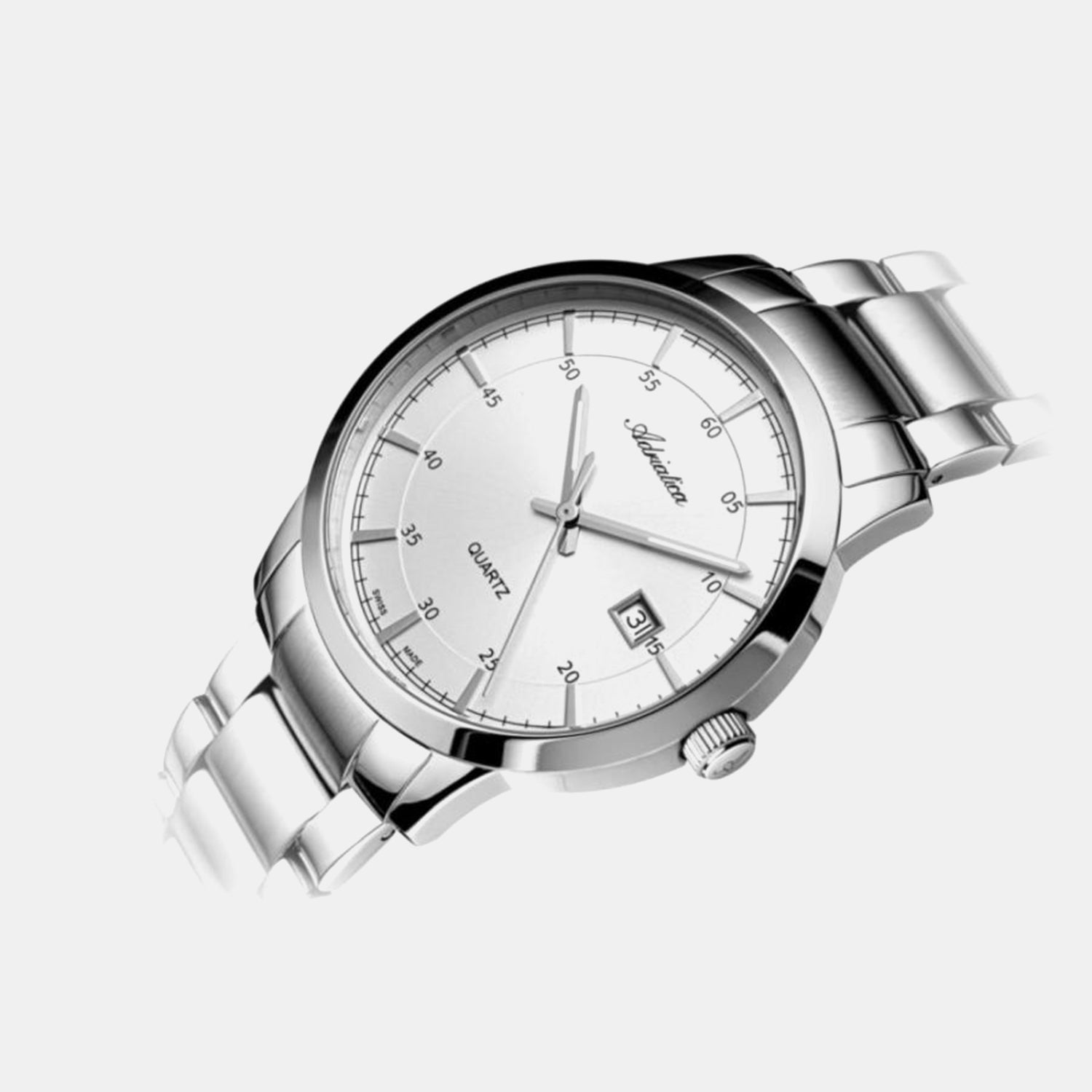 Premiere Men Quartz Silver Dial Analog Stainless Steel Watch A8302.5113Q
