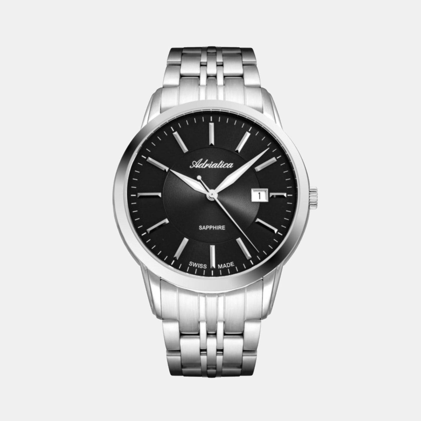 Men Quartz Black Dial Analog Stainless Steel Watch A8306.5114Q