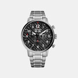 Men Quartz Black Dial Chronograph Stainless Steel Watch A8308.4124CH
