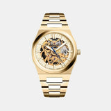 Skeleton Men Automatic Champagne Dial Analog Stainless Steel Watch A8326.1111SA
