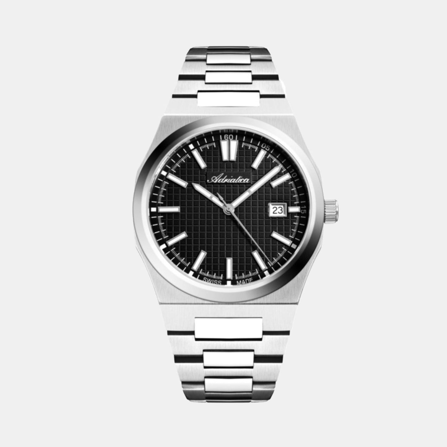 Men Quartz Black Dial Analog Stainless Steel Watch A8326.5114Q