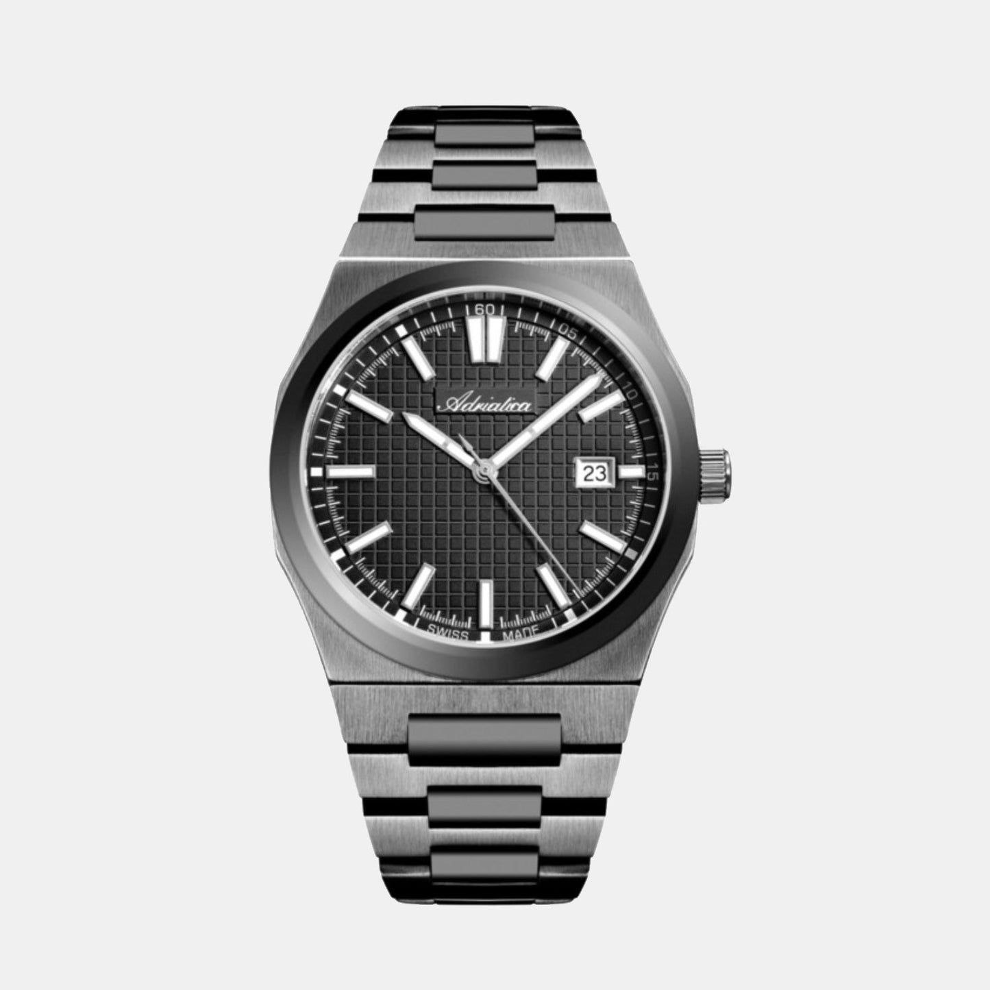 Men Quartz Black Dial Analog Stainless Steel Watch A8326.S116Q