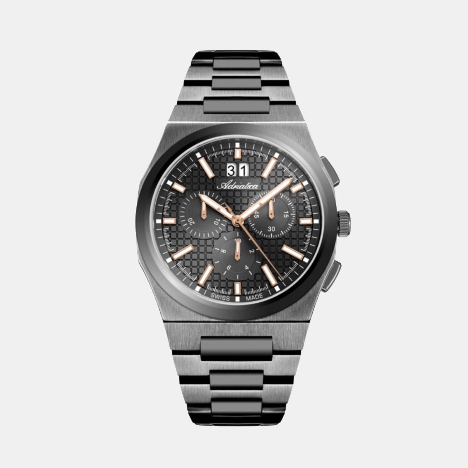 Men Quartz Black Dial Chronograph Stainless Steel Watch A8326.S1R6CH