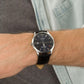 Vintage Men Quartz Blue Dial Analog Leather Watch A8331.5255Q