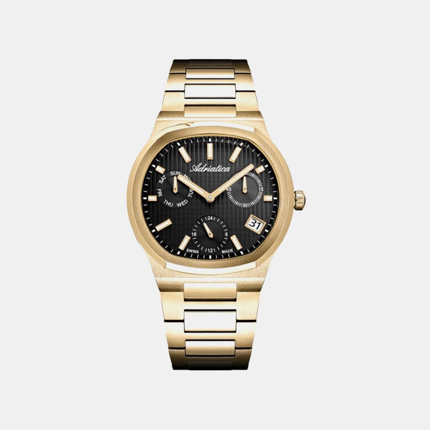 Men Quartz Black Dial Analog Stainless Steel Watch A8349.1114QF