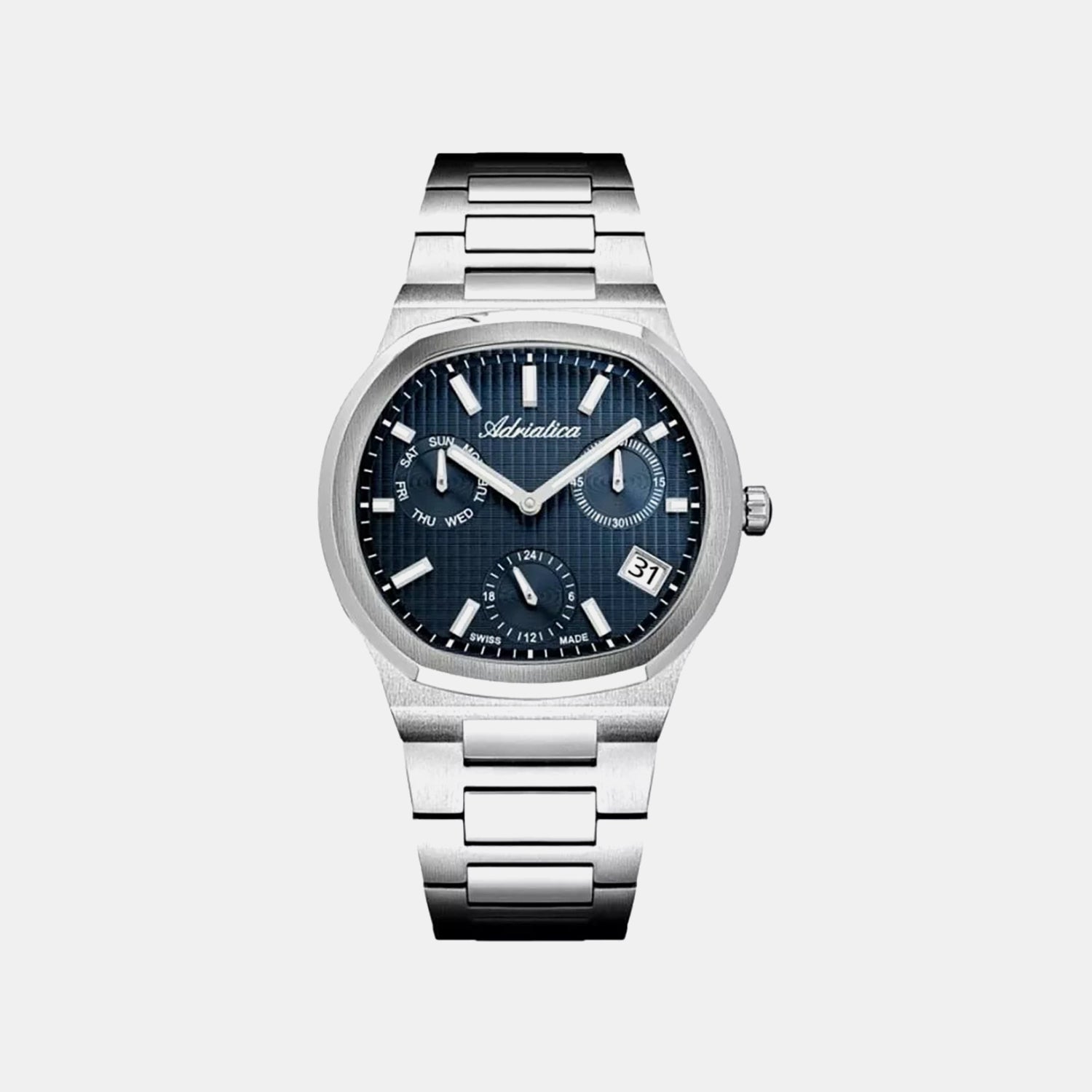 Men Quartz Blue Dial Analog Stainless Steel Watch A8349.5115QF