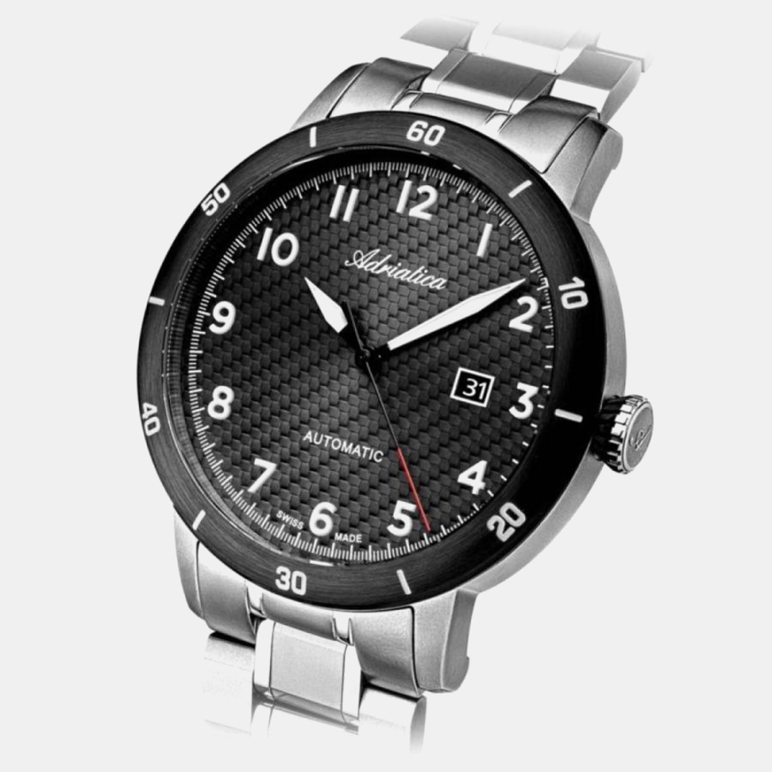 Aviation Men Quartz Grey Dial Analog Titanium Watch A8383.4126A