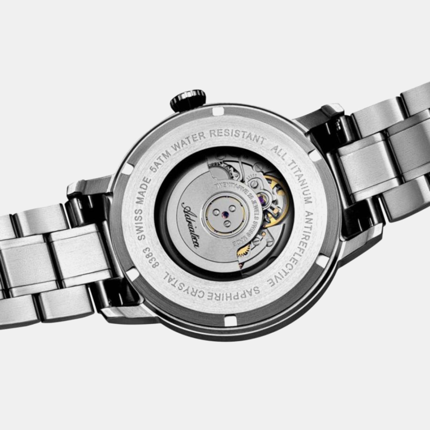 Aviation Men Quartz Grey Dial Analog Titanium Watch A8383.4126A