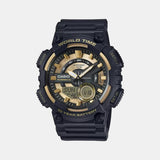 Youth Unisex Quartz Gold Dial Analog-Digital Resin Watch AD206 - Casio watch