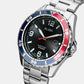 Active Men Quartz Black Dial Analog Stainless Steel Watch AG8N45X1