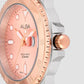 Active Women Quartz Pink Dial Analog Stainless Steel Watch AG8Q34X1
