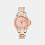 Active Women Quartz Pink Dial Analog Stainless Steel Watch AG8Q34X1