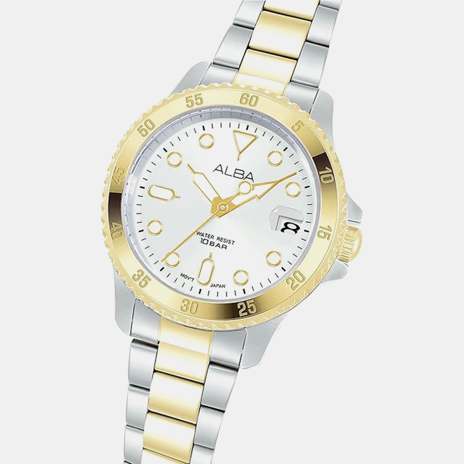 Active Women Quartz Silver Dial Analog Stainless Steel Watch AG8Q36X1