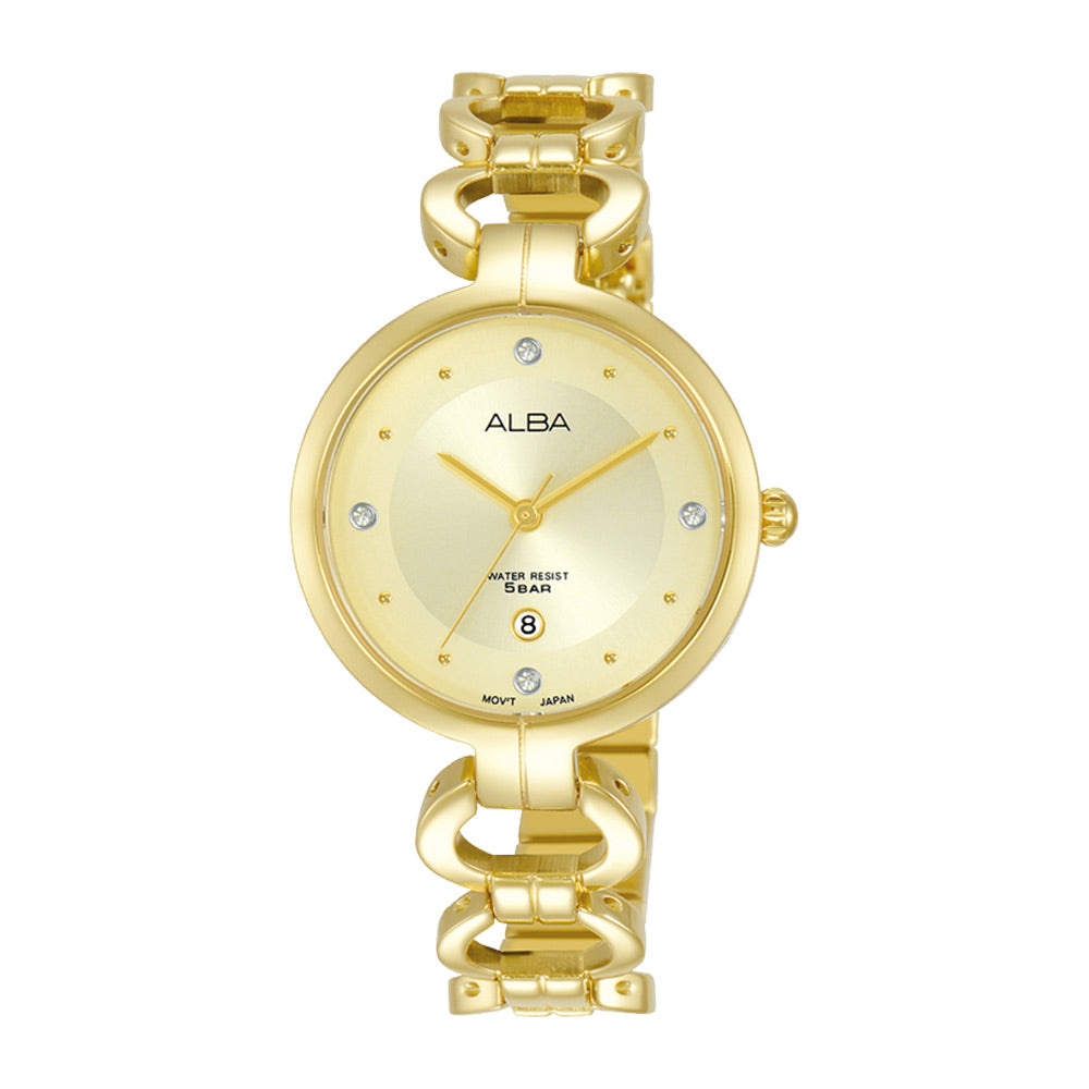 Alba AH7AV0X1 Champagne Gold Dial Watch