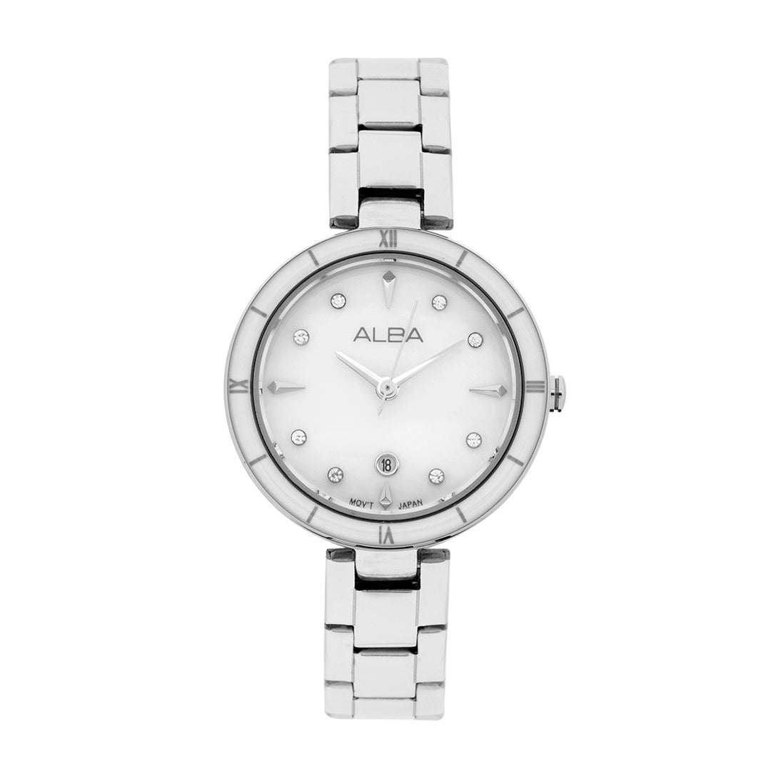 AH7AX3X1 White Mother Of Pearl Watch